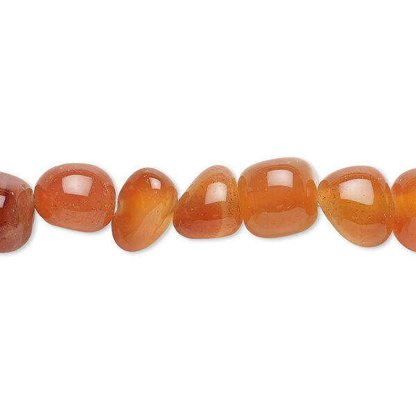 Red agate 1pkg1, nugget bead C grade, 15 inch small image number 0