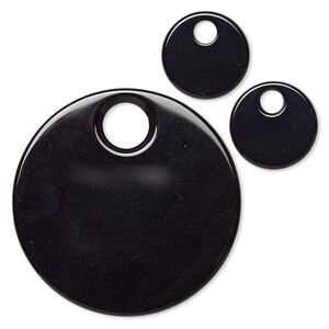 Black agate 1pkg3, round go-go drop 52mm / 20mm