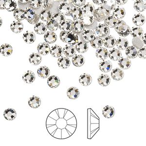 Flat back 1440pk crystal foil back, Preciosa MAXIMA Czech crystal hotfix rhinestone 3.8-4mm chaton rose round SS16