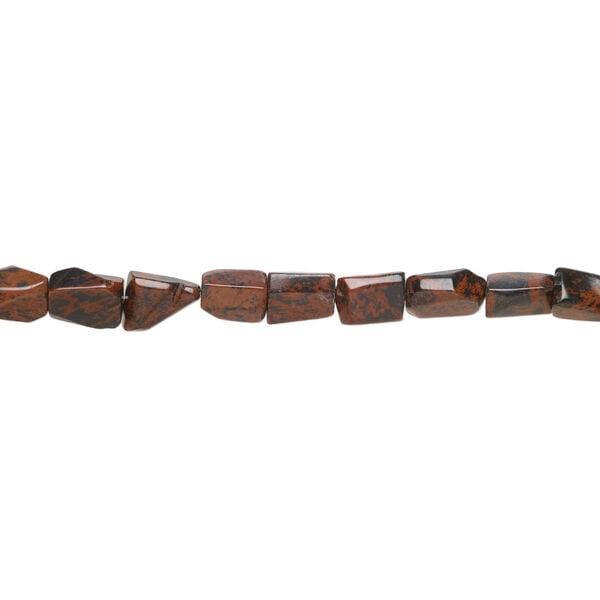 Mahogany obsidian 1pkg1, nugget bead natural, 15 inch medium to large image number 1