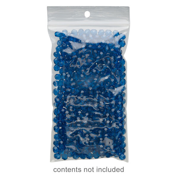 Bag, Tite-Lip™, plastic, clear, 3x5-inch top zip with hole. Sold per pkg of 1,000. image number 0