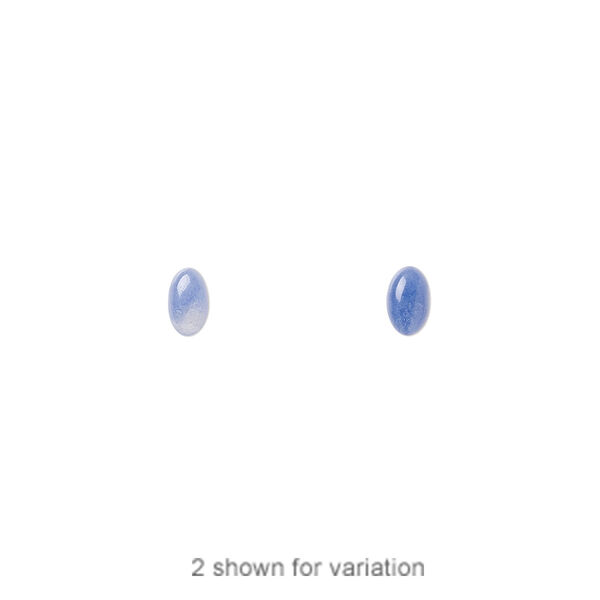 Cabochon, sodalite (natural), medium to dark, 5x3mm calibrated oval, B grade, Mohs hardness 5 to 6. Sold per pkg of 10. image number 0