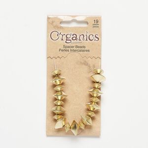 Bead, gold-coated plastic, 9x5mm and 14x8mm matte saucer. Sold per pkg of 19.