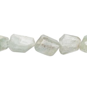 Aquamarine 1pkg1, hand-cut faceted freeform bead 8 inch 9x8mm-12x10mm