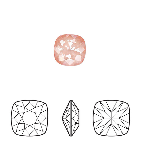 Fancy stone 2pk crystal flamingo ignite, Crystal Passions® 10mm cushion 4470 image number 0
