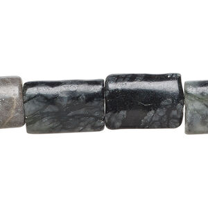 Multi-gemstone 1pkg1, puffed rectangle bead natural, 15 inch 16x11mm-19x12mm
