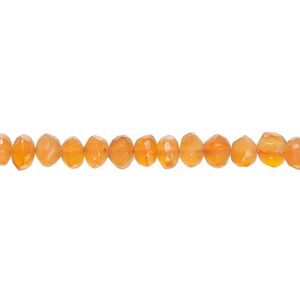 Carnelian 1pkg1, hand-cut tumbled faceted rondelle bead 13 inch 4x2mm-5x4mm