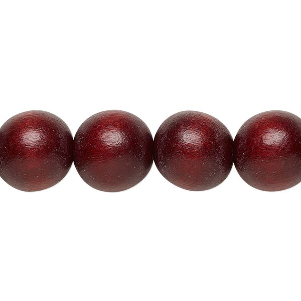 Bead 1pkg1, Taiwanese cheesewood (dyed / waxed), dark brown, 11-12 round, 15-1/2 to 16 inches. image number 0