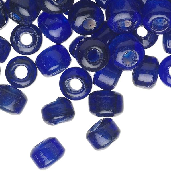 Bead, glass, transparent dark cobalt, 9x7mm crow. Sold per pkg of 100. image number 0