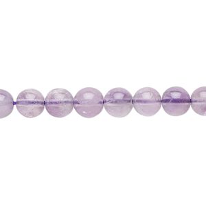 Amethyst 1pkg1, round bead natural 15.5-16 inch 6mm