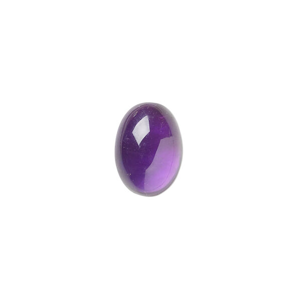 Cabochon, amethyst (natural), 14x10mm hand-cut calibrated oval, B grade, Mohs hardness 7. Sold per pkg of 2. image number 0