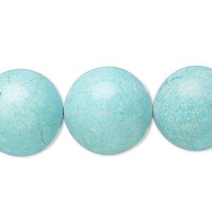 Magnesite 1pkg1, round bead 8 inch 17-18mm