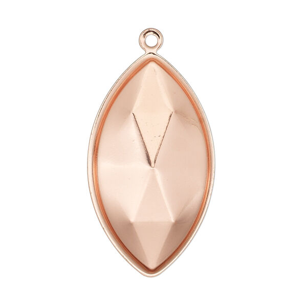 Focal, Almost Instant Jewelry®, copper-plated brass, 34x19mm marquise with 32x17mm marquise setting. Sold per pkg of 2. image number 0