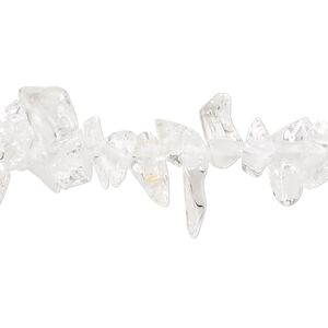 Quartz crystal 1pkg1, chip bead natural 32 inch medium