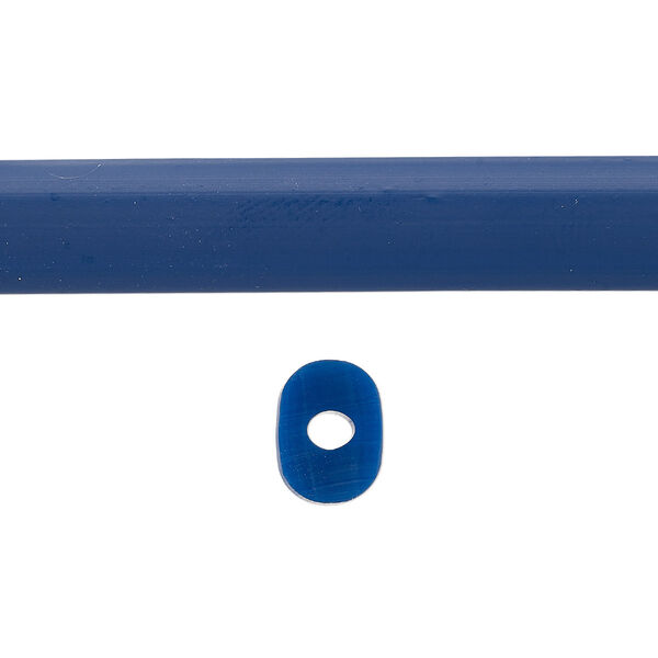 Cord, silicone, navy blue, 10x8mm oval with 2.5mm hole. Sold per pkg of 1 yard. image number 0