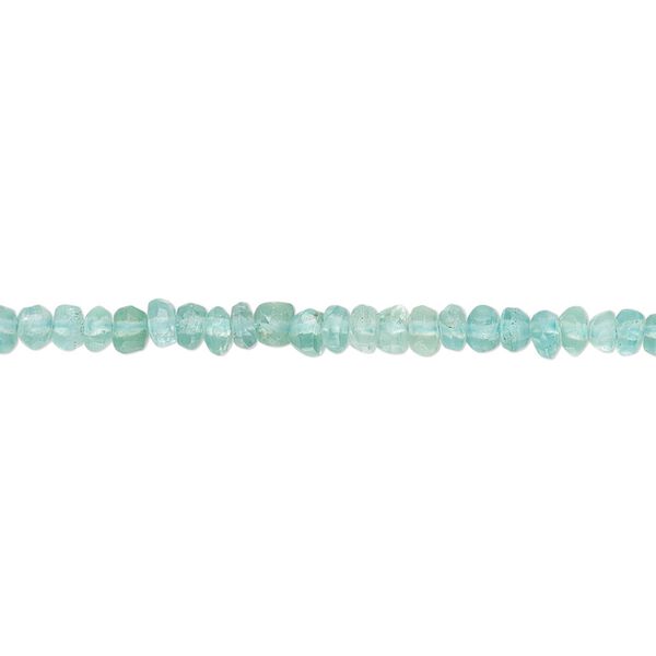Apatite 1pkg1, hand-cut faceted rondelle bead natural 12 inch 3x1mm-4x2mm image number 0
