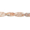 Redline marble 1pkg1, hammered freeform bead natural, 15 inch 30x19mm-44x24mm image number 1