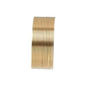 Wire, 12Kt gold-filled, dead-soft, round, 21 gauge. Sold per pkg of 5 feet.