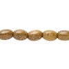 Bead, wood (waxed), 9x6mm hand-cut oval. Sold per 15-1/2" to 16" strand. image number 0