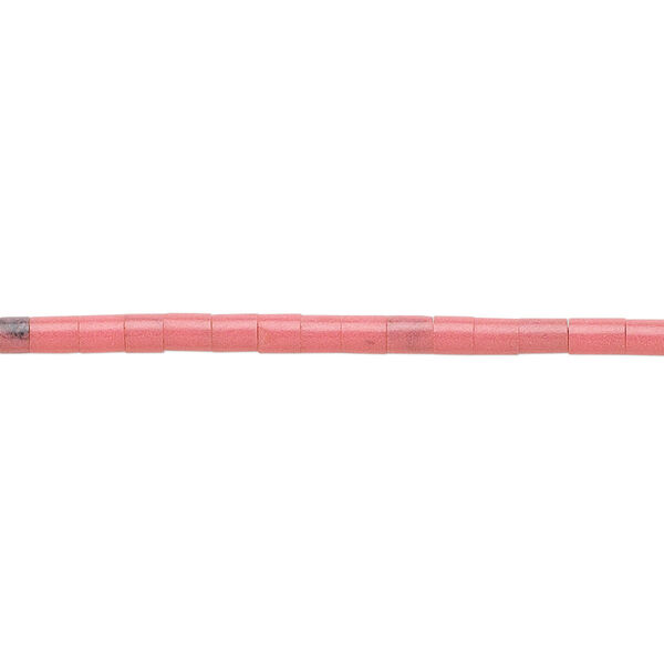 Bead, "rhodonite" (imitation) (plastic), opaque, 2-3mm heishi. Sold per 22-inch strand. image number 0