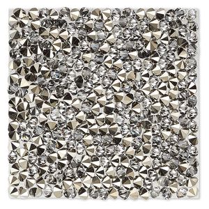 Iron-on transfer 1pk crystal metallic light gold, Crystal Passions® 40mm square 72003