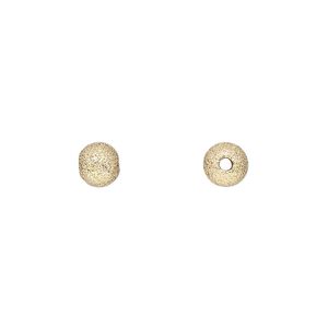 Bead, 14Kt gold-filled, 6mm stardust round. Sold per pkg of 2.