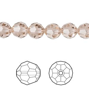 Bead 288pk vintage rose, Swarovski® 8mm round 5000