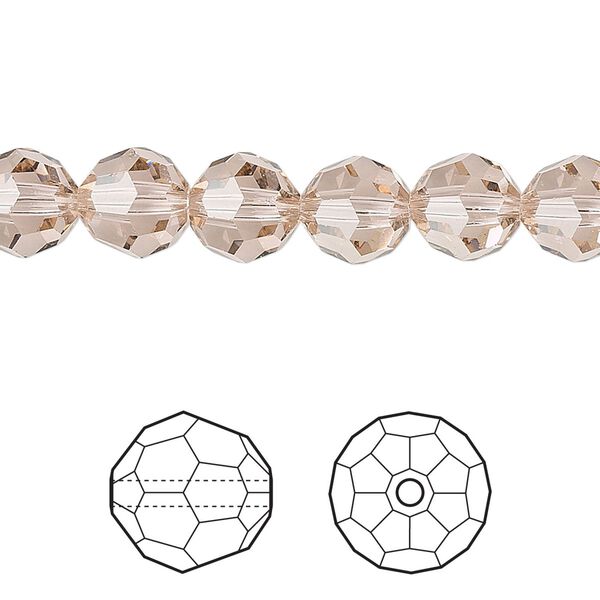Bead 288pk vintage rose, Swarovski® 8mm round 5000 image number 0