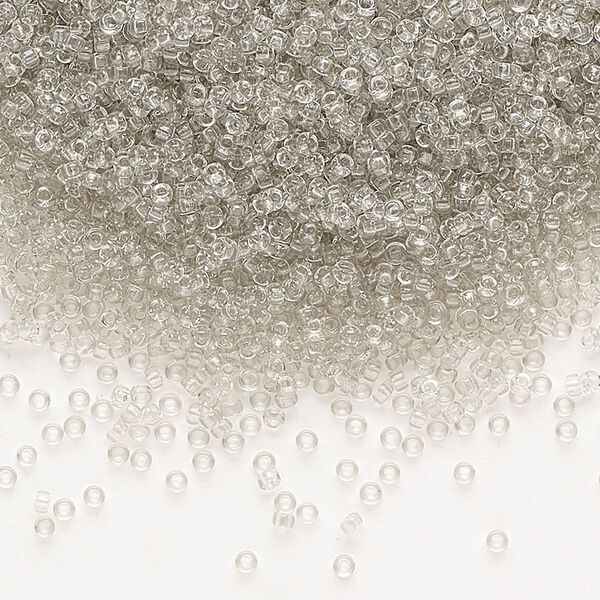 Seed bead, Miyuki, glass, pkg/250g, #15 rocaille, transparent taupe (RR-2412). image number 0