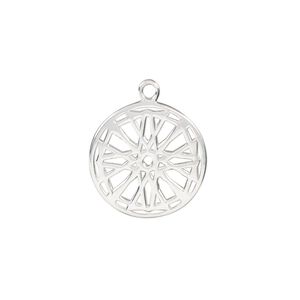 Drop, sterling silver, 17mm double-sided wheel. Sold individually.