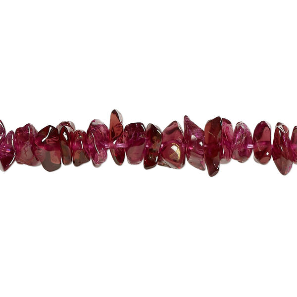 Bead, rhodolite garnet (dyed), small chip, Mohs hardness 7 to 7-1/2. Sold per 18-inch strand. image number 0