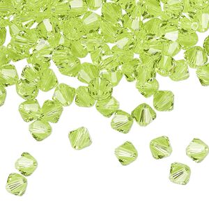 Bead 144pk citrus green, Crystal Passions® 5mm bicone 5328