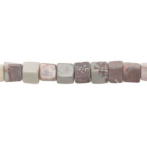 Limestone 1pkg1, cube bead natural 15 inch Crazy Horse™ stone 5-6mm