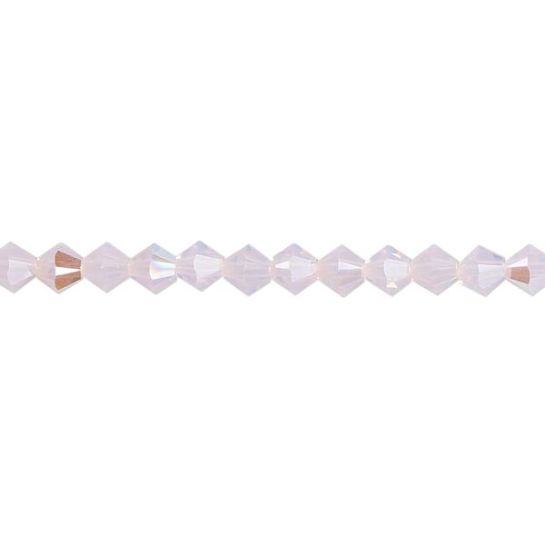 Bead 48pk rose water opal shimmer, Crystal Passions® 4mm bicone 5328 image number 0