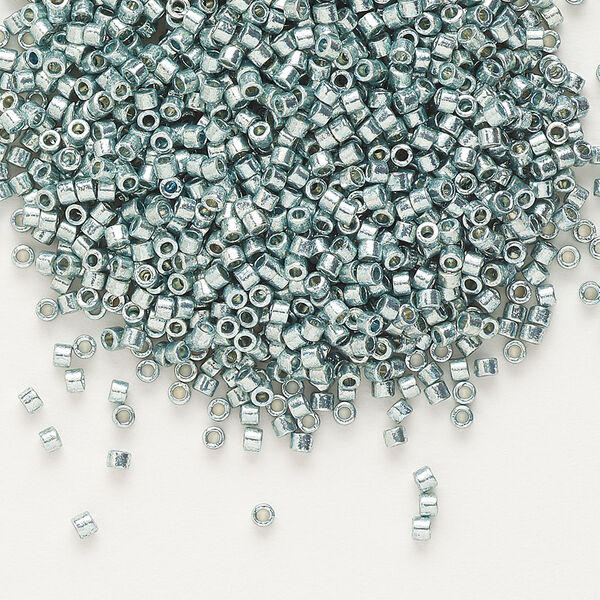 Seed bead, Delica®, glass, pkg/50g, #11 round, Duracoat® opaque galvanized seafoam (DB-1846). image number 0