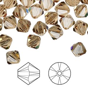 Bead 288pk light Colorado topaz, Swarovski® 8mm XILION bicone 5328
