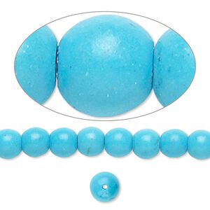 Magnesite 1pkg1, round bead 15.5-16 inch 6mm