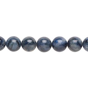 Flower dumortierite 1pkg1, round bead natural 15.5-16 inch 8mm