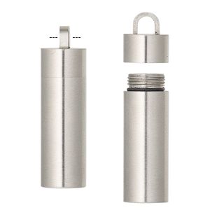 Pendant, silicone and stainless steel, black, 35x10mm cylinder with twist-off top. Sold individually.