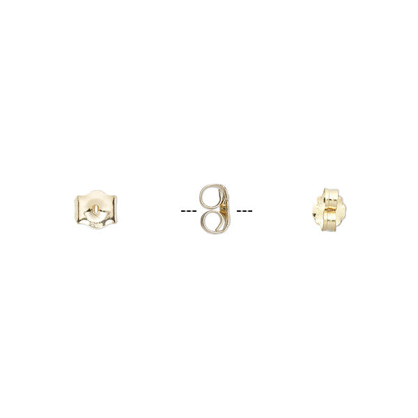 Earnut, 14Kt gold, lightweight. Sold per pair. image number 0