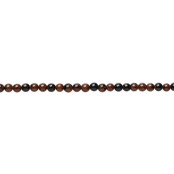 Mahogany obsidian 1pkg1, round bead natural 15.5-16 inch 2mm image number 0
