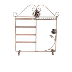 Display, earring, antique copper-finished steel, 14 x 12 x 4-inch rectangle with 10 hooks, hold 24 pairs. Sold individually.