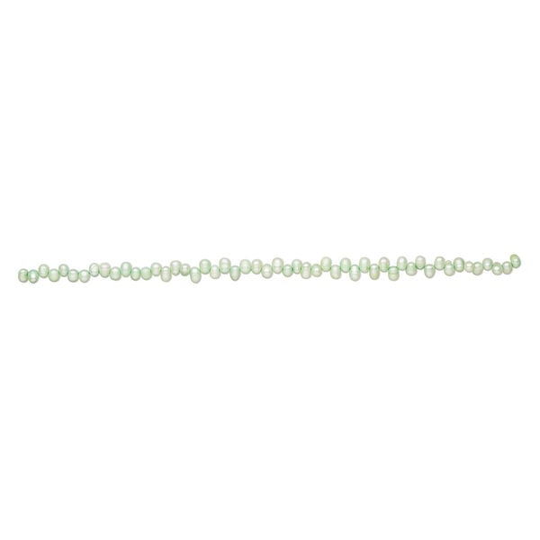 Freshwater pearl 1pkg1, top-drilled rice, 14 inch shamrock 5x4mm-9x5mm cultured image number 1