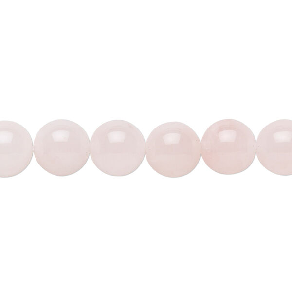 Bead, rose quartz (natural), 8mm round, B grade, Mohs hardness 7. Sold per 15-1/2" to 16" strand. image number 0
