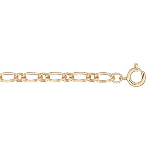 Chain 1pkg1 12Kt gold-filled long & short, 3mm oval / springring clasp, 20 inch