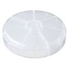 Organizer, plastic, clear, 4-1/4 x 1-1/4 inch round with 7 compartments. Sold individually. image number 2