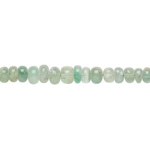 Emerald 1pkg1, hand-cut rondelle bead 8 inch graduated 3x1mm-6x3mm