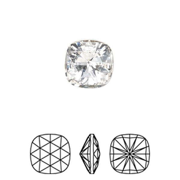 Fancy stone 48pk crystal foil back, Swarovski® 12mm rose cut cushion 4471 image number 0