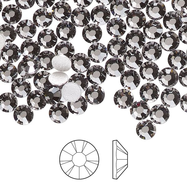 Flat back 1pkg144, lilac ash foil back Preciosa MAXIMA Czech crystal hotfix rhinestone, 4.6-4.8mm chaton rose round SS20 image number 0