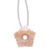Peach moonstone 1pkg1, hand-cut top-drilled carved flower bead natural 20x20mm / 4mm center hole image number 0